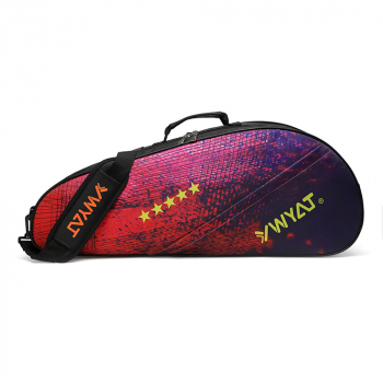Спортивная сумка для теннисных ракеток с дополнительным отделением для одежды WYAT Star red-1