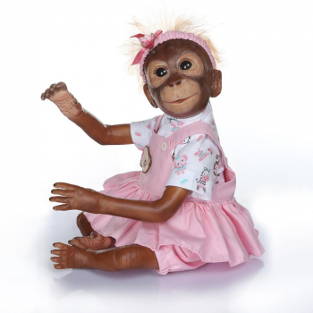 Мягконабивная кукла Реборн обезьяна Чичи, 55 см-3